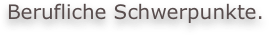 Berufliche Schwerpunkte.